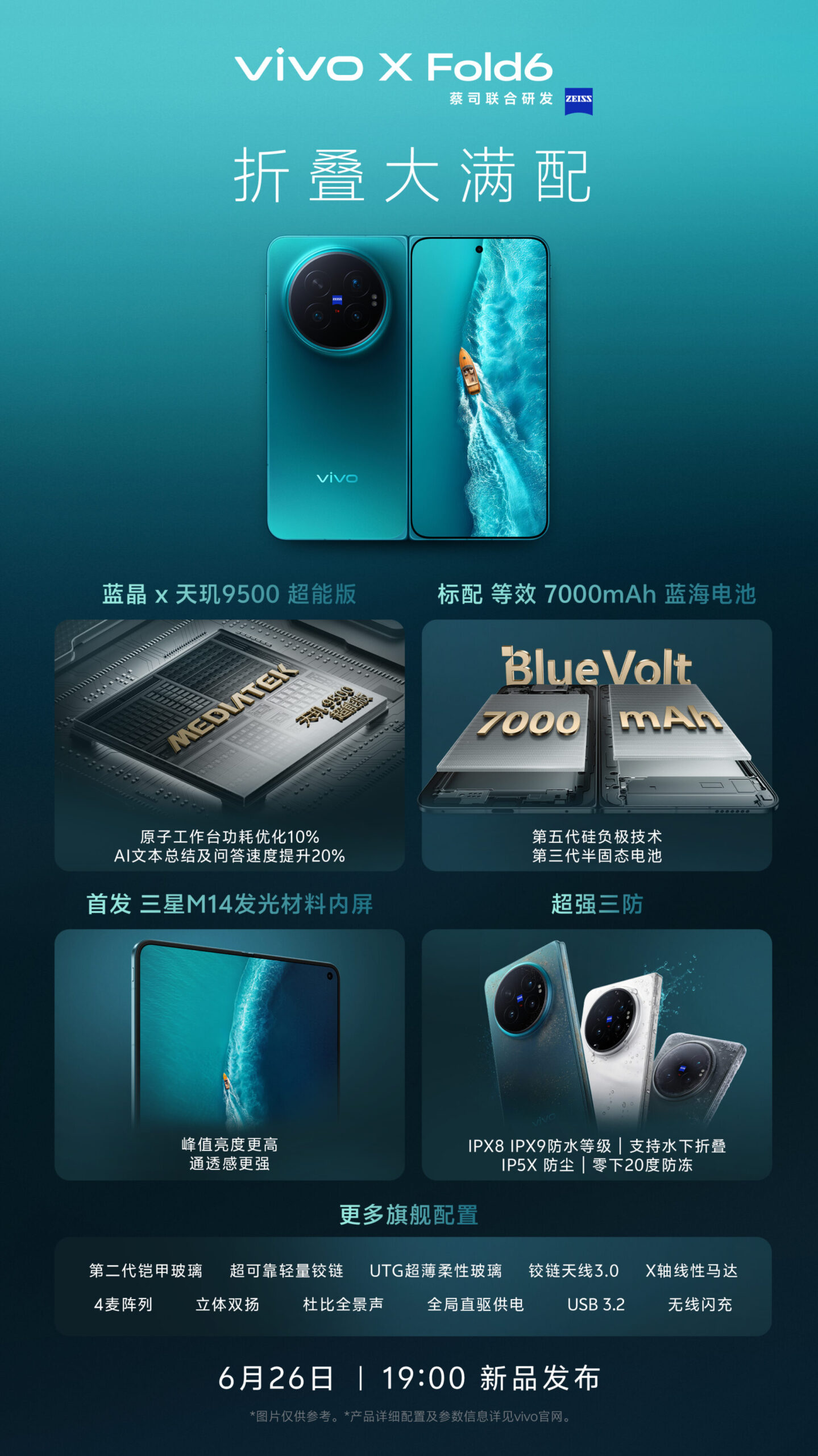 Vivo X Fold 6’s core specifications