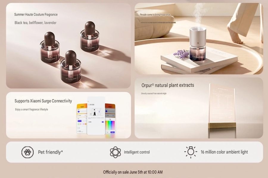 Xiaomi Mijia Smart Fragrance Diffuser Set Plant Extract Series specs