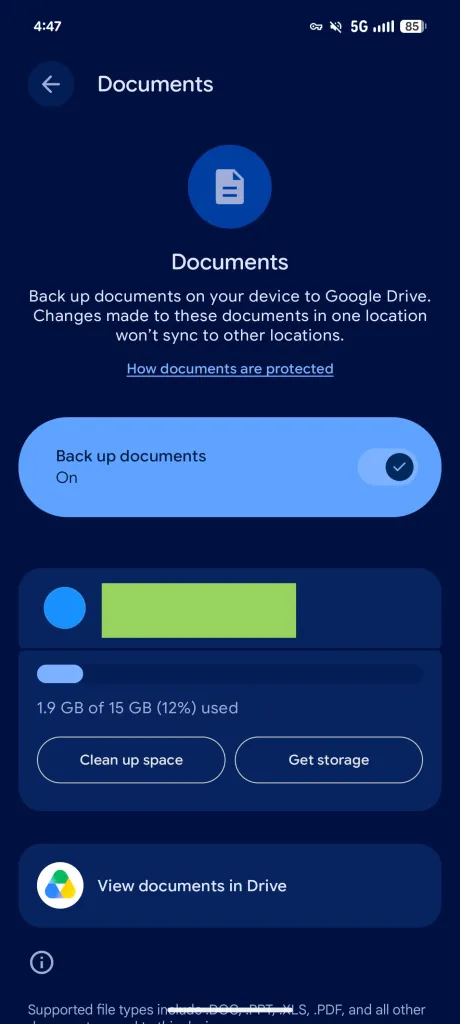 Android rolls out local ‘Documents’ backup that syncs to Google Drive