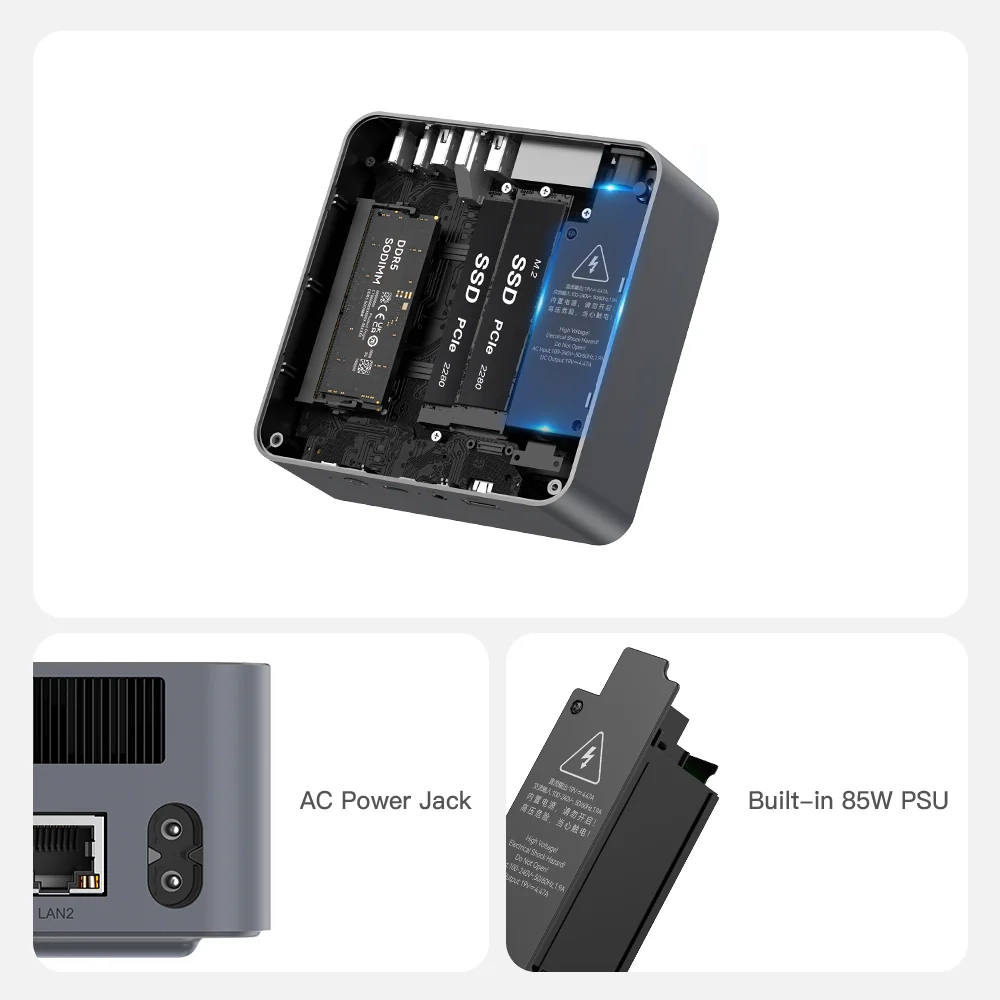 零刻 EQi 304 迷你主机海外上市:行业首发 Wildcat Lake + UFS 3.1 闪存,双雷电 4 + 双网口