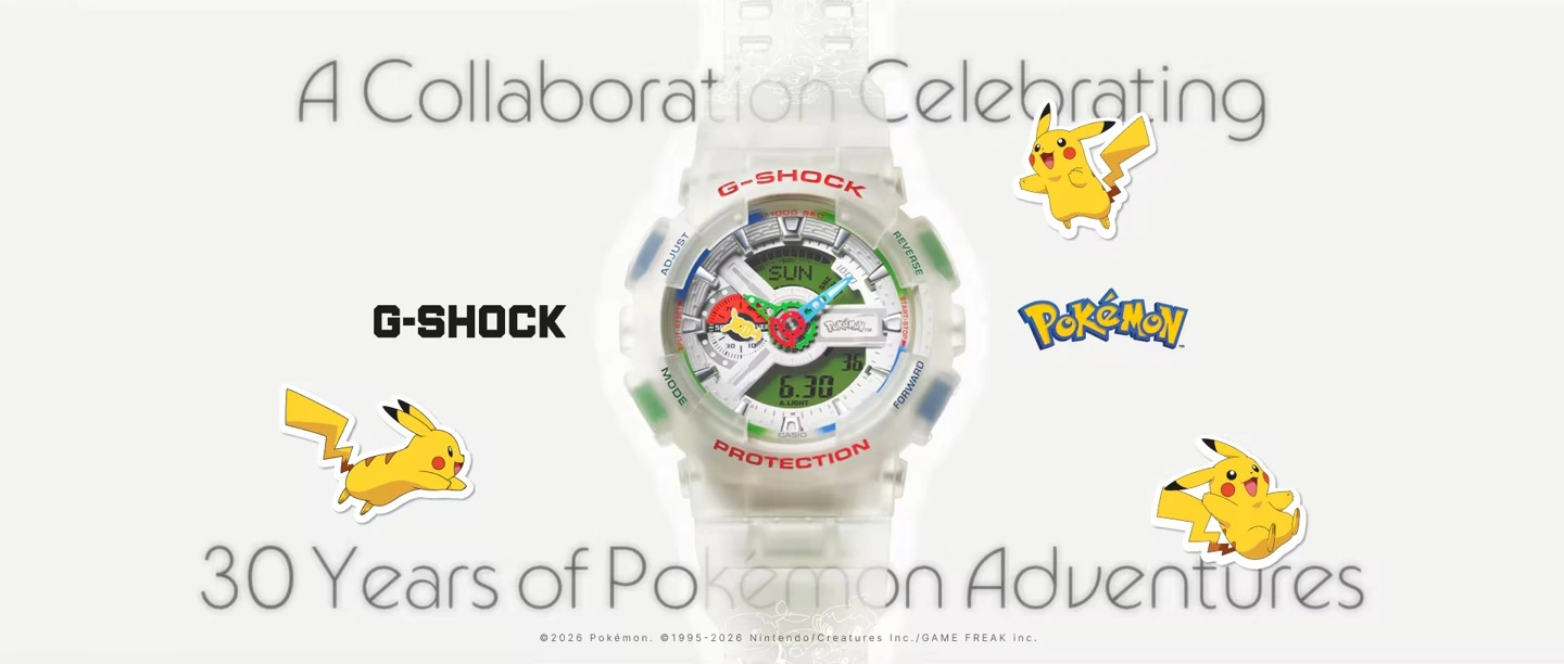Casio G-Shock GA-110PKM-7A celebra i 30 anni di Pokémon