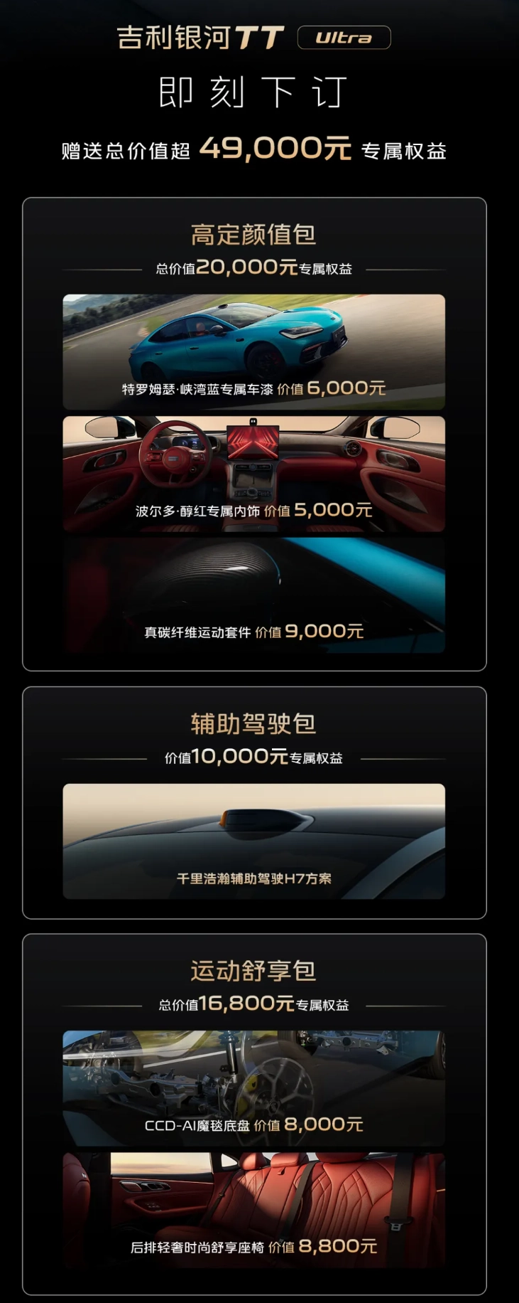 吉利银河 TT Ultra 开启预售:20.98 万元,首发限量 999 台