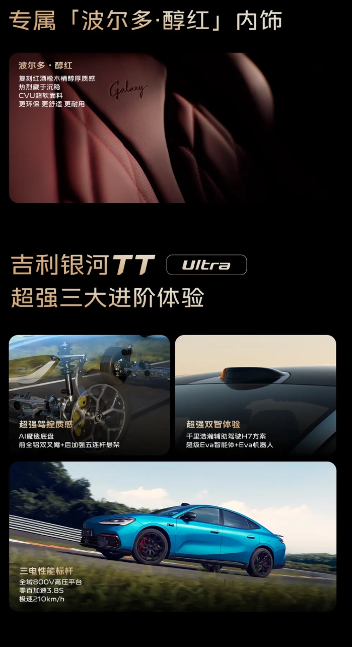 吉利银河 TT Ultra 开启预售:20.98 万元,首发限量 999 台