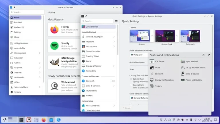 KDE Plasma 6.8 migliora le animazioni del desktop e
