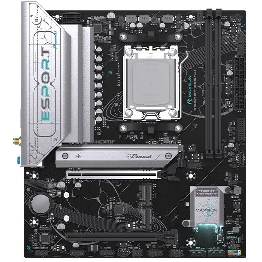 铭瑄 MS-eSport B850M WIFI6E 主板发售:8+2+1 相供电、“冰蓝星环”外观设计,849 元