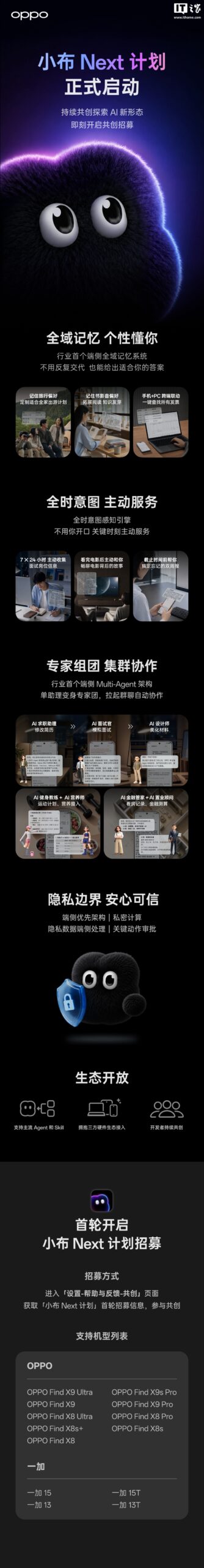 OPPO 官宣小布 Next 计划正式启动,首批支持机型公布