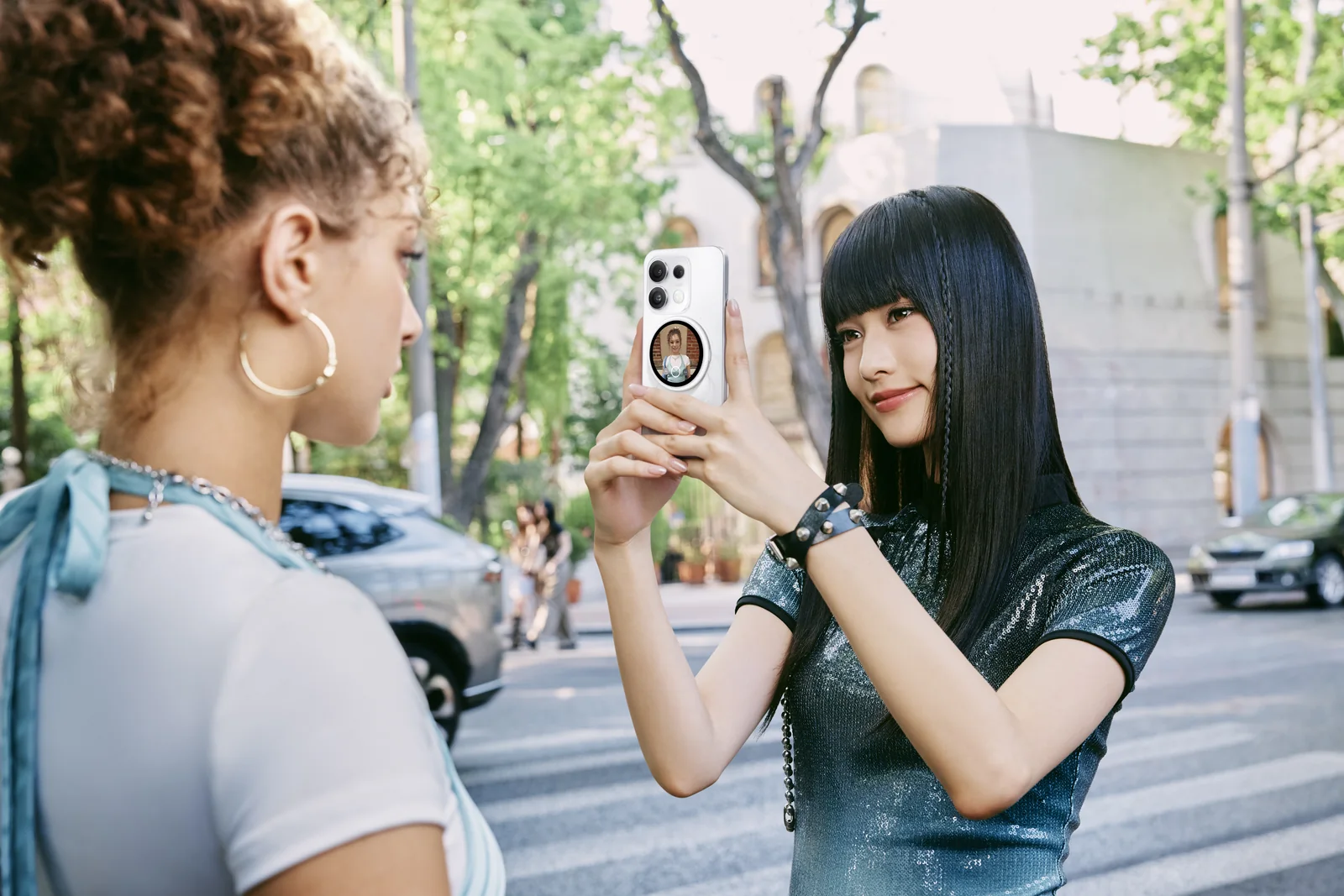 OPPO Bubble usato per controllare l'inquadratura