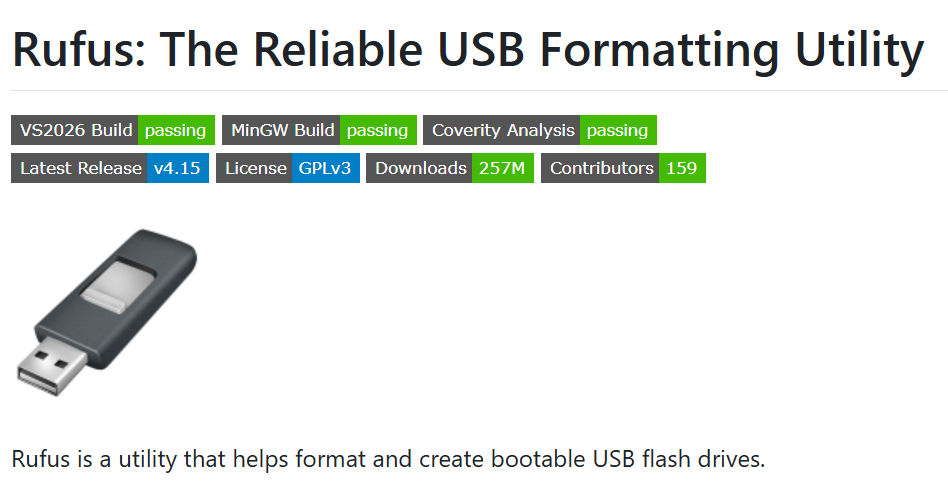 Rufus 4.15 正式版发布:修复微软 Win11 安装绕过与静默安装问题,新增 RISC-V 64 UEFI 支持