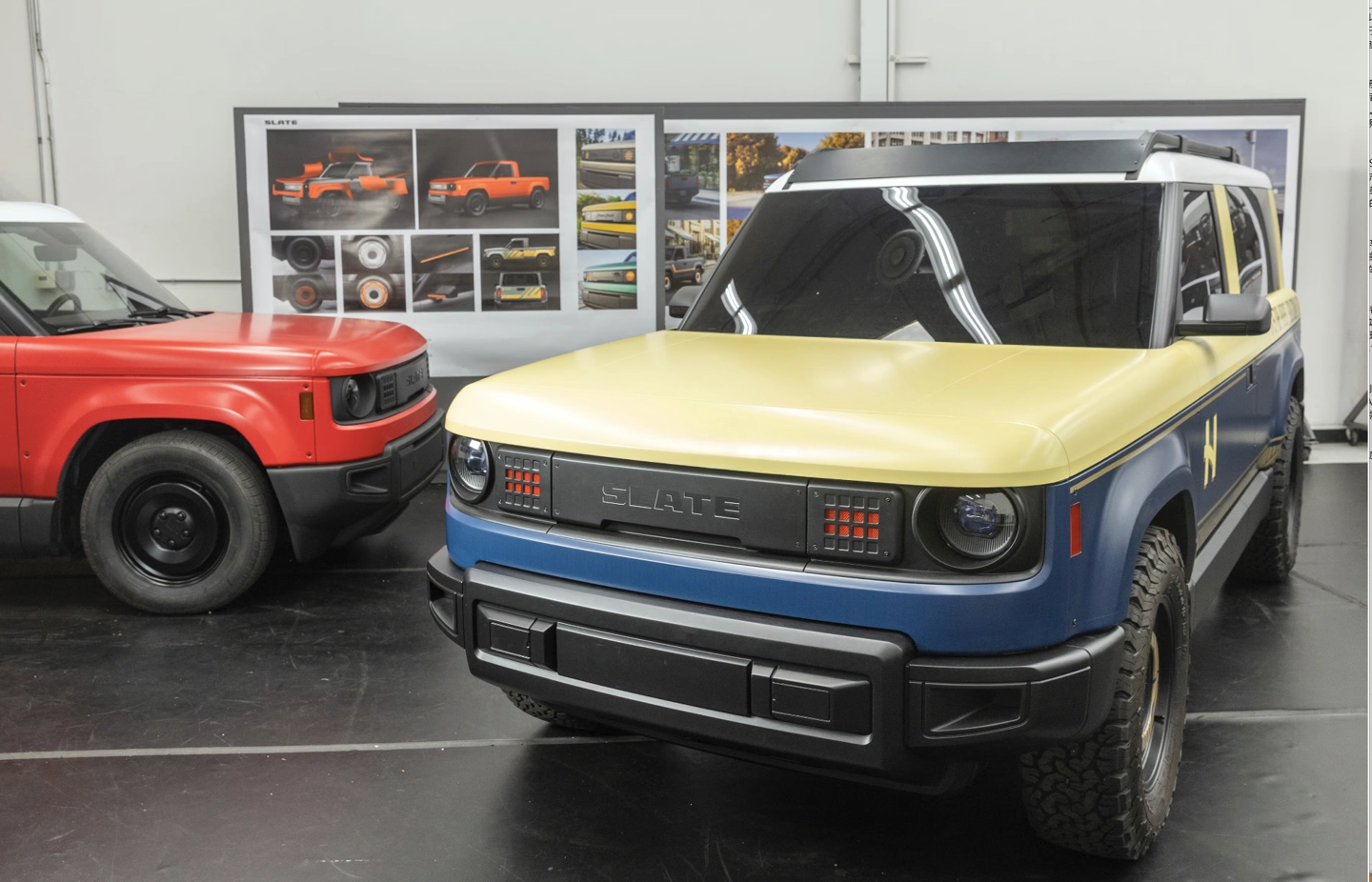 Slate Auto lancia un pickup elettrico low cost con finestrini manuali