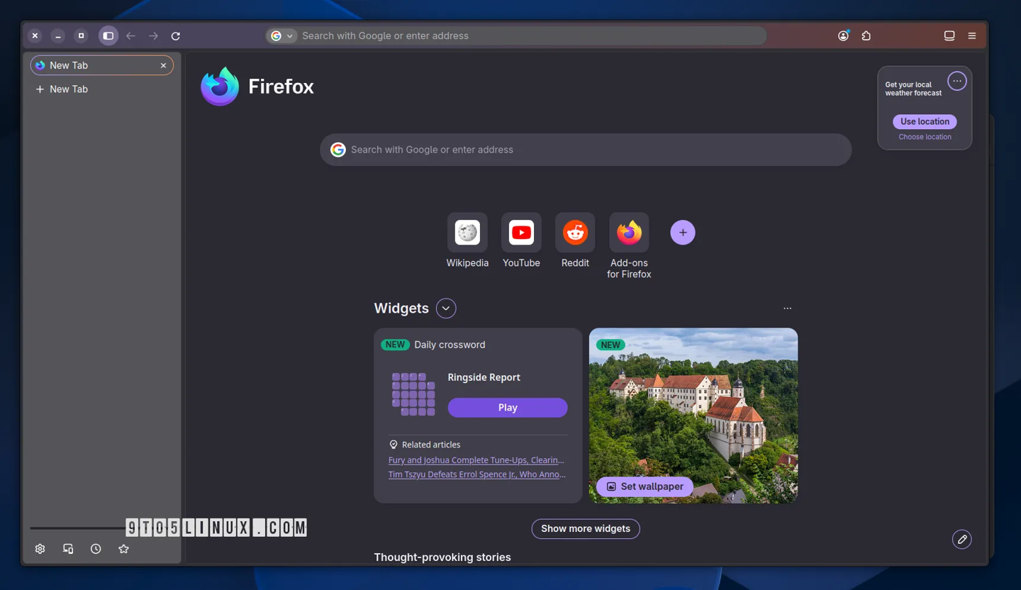 Firefox Nova su Nightly