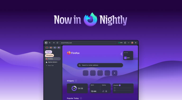 Firefox Nova su Nightly