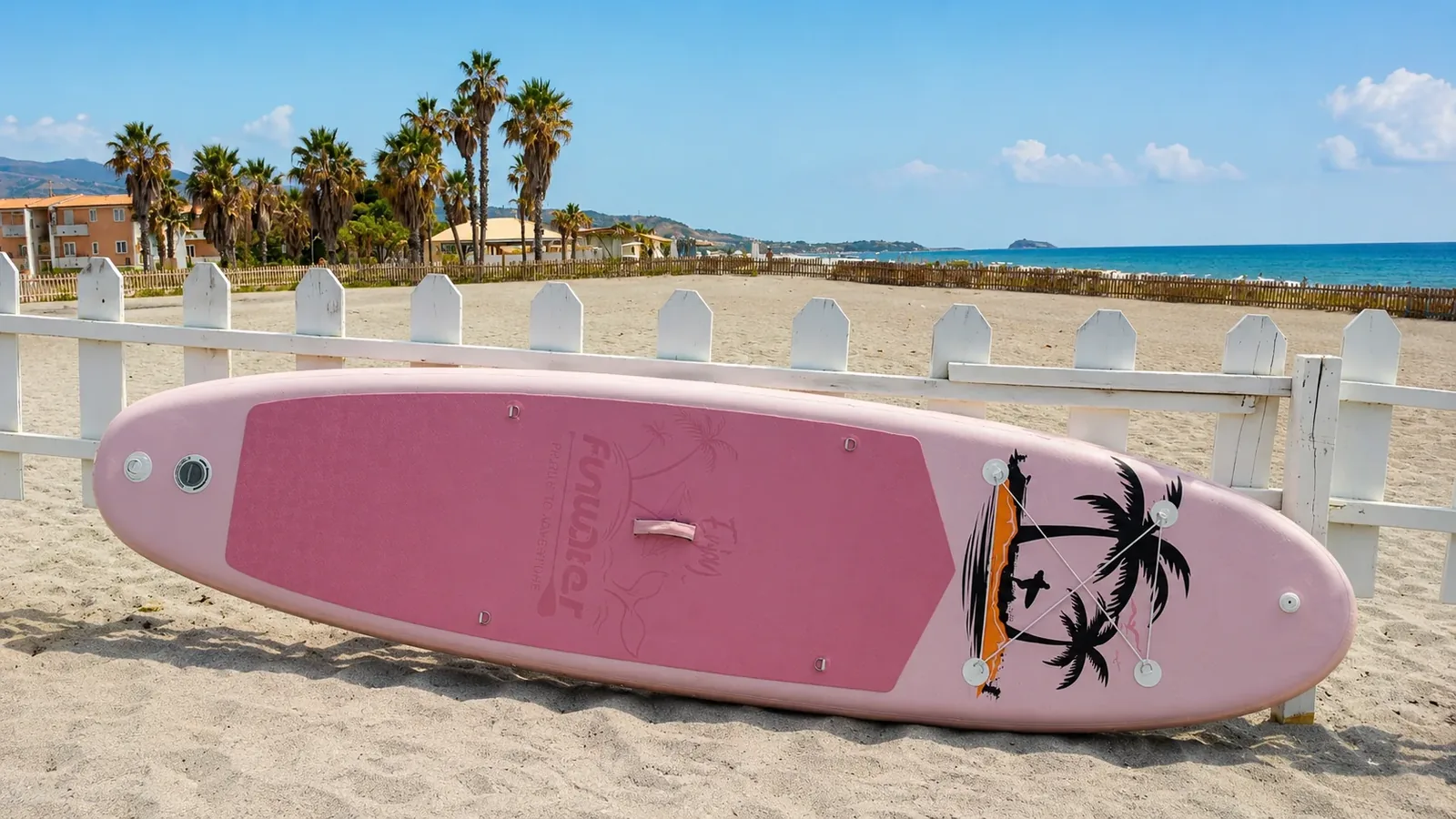 FunWater SUPFW37B rosa sulla spiaggia