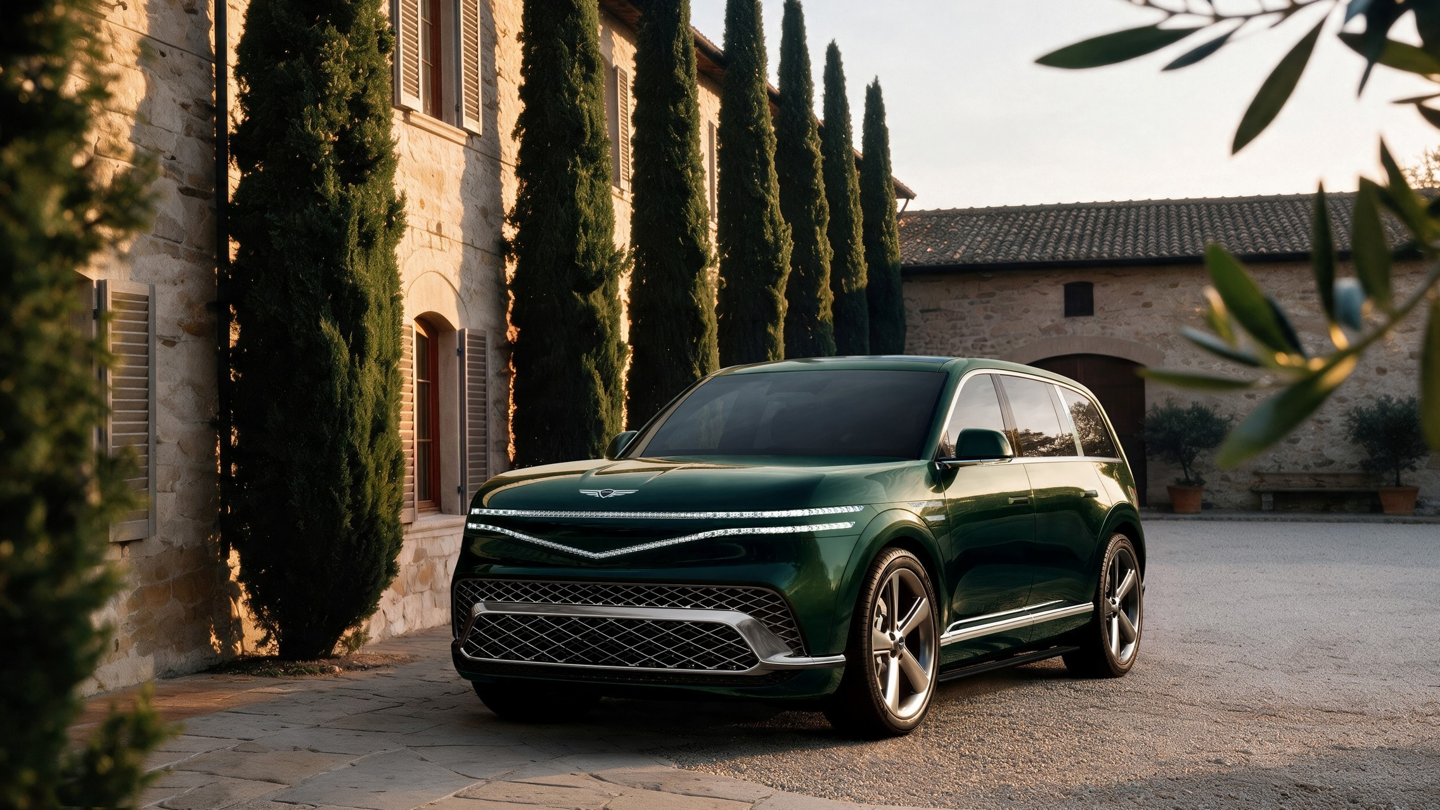 三年磨一剑的韩系旗舰 SUV:捷尼赛思 GV90 首秀,首创车顶气囊、提供对开门车型