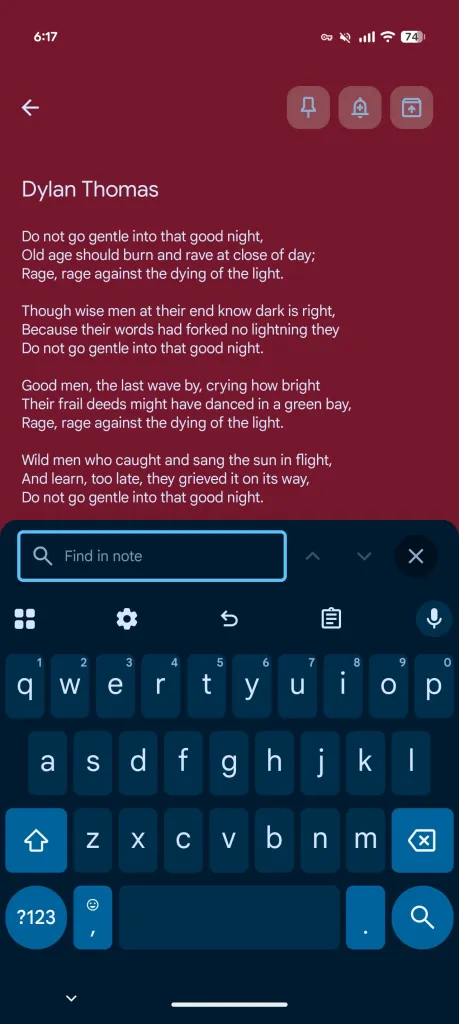 Google Keep for Android rolls out ‘Find in note’ search