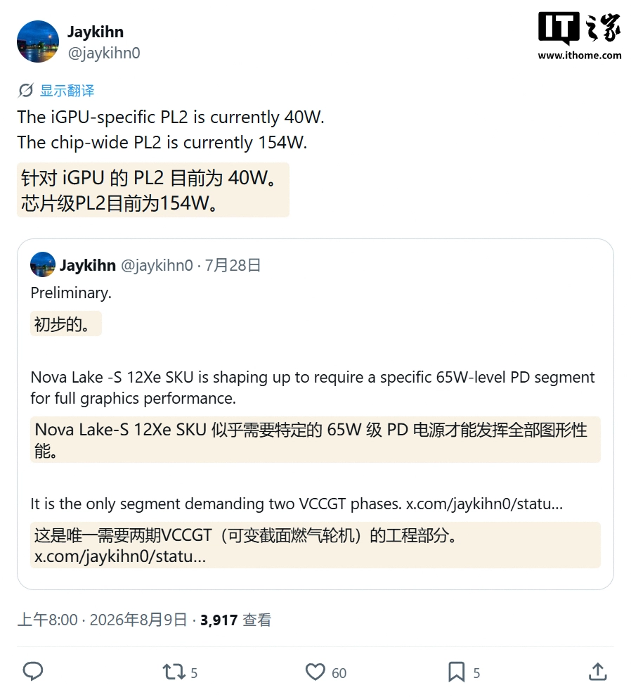 Intel Nova Lake-S