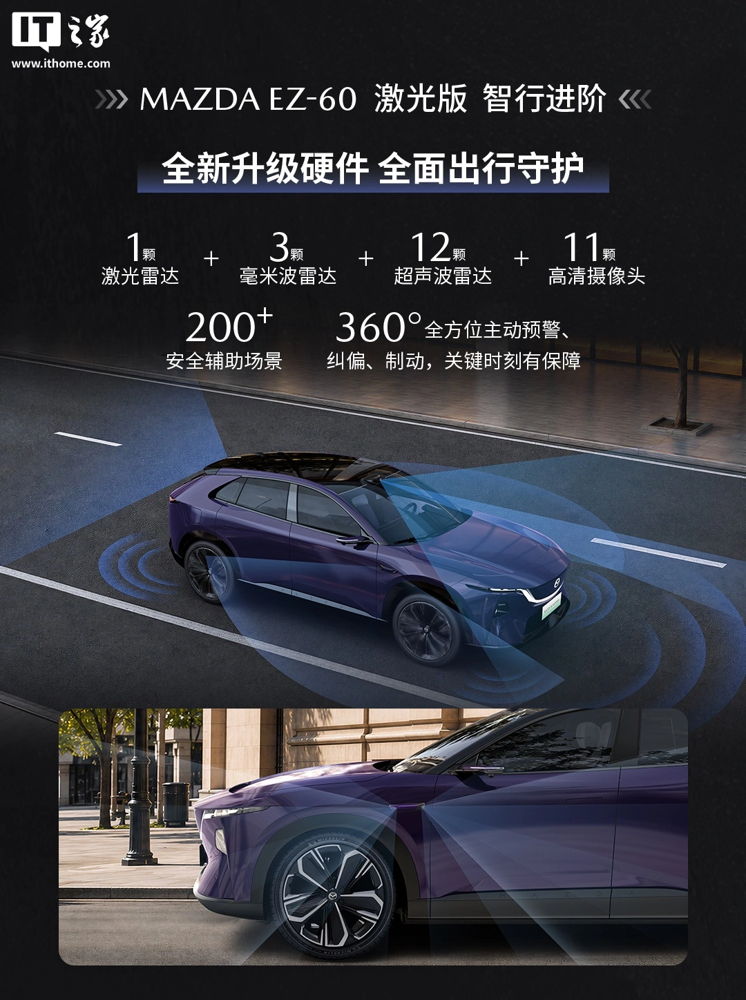 长安马自达 EZ-60 激光版新车预售开启,支持高速 + 城区双域领航