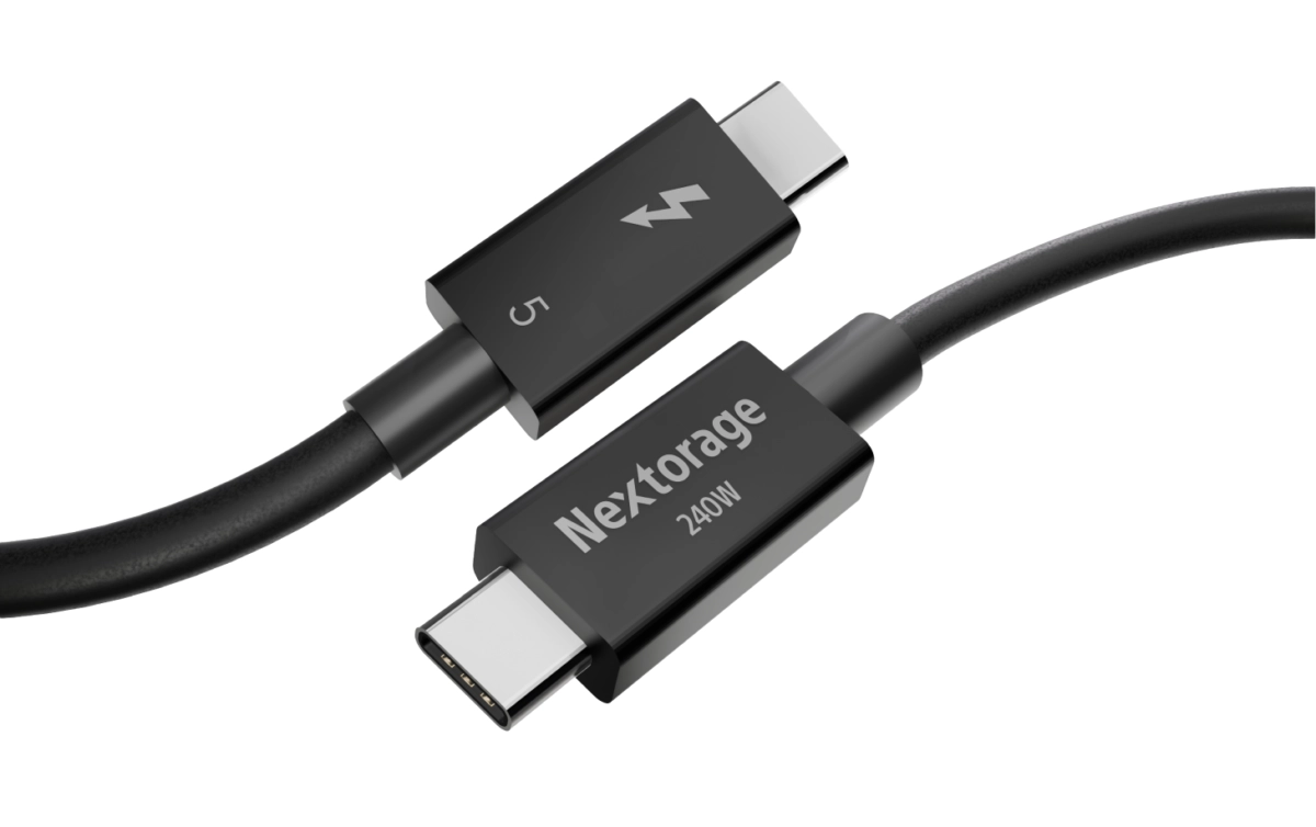 Nextorage NX-CBT12: nuovo cavo Thunderbolt 5 con 80 Gbps e 240 W