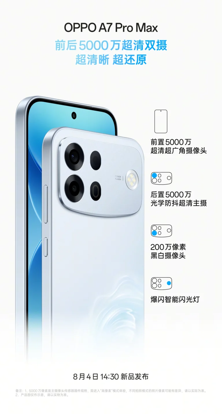 OPPO A7 Pro Max ufficiale nei teaser teaser ufficiale