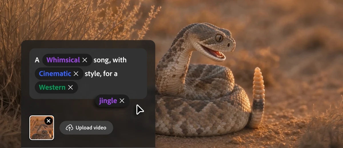 Adobe: Adobe Firefly porta musica, voce ed effetti sonori AI alla disponibilità generale
