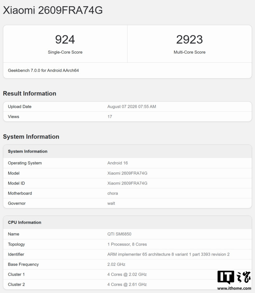REDMI Note 17 Pro Max globale appare su Geekbench con Snapdragon 6 Gen 5