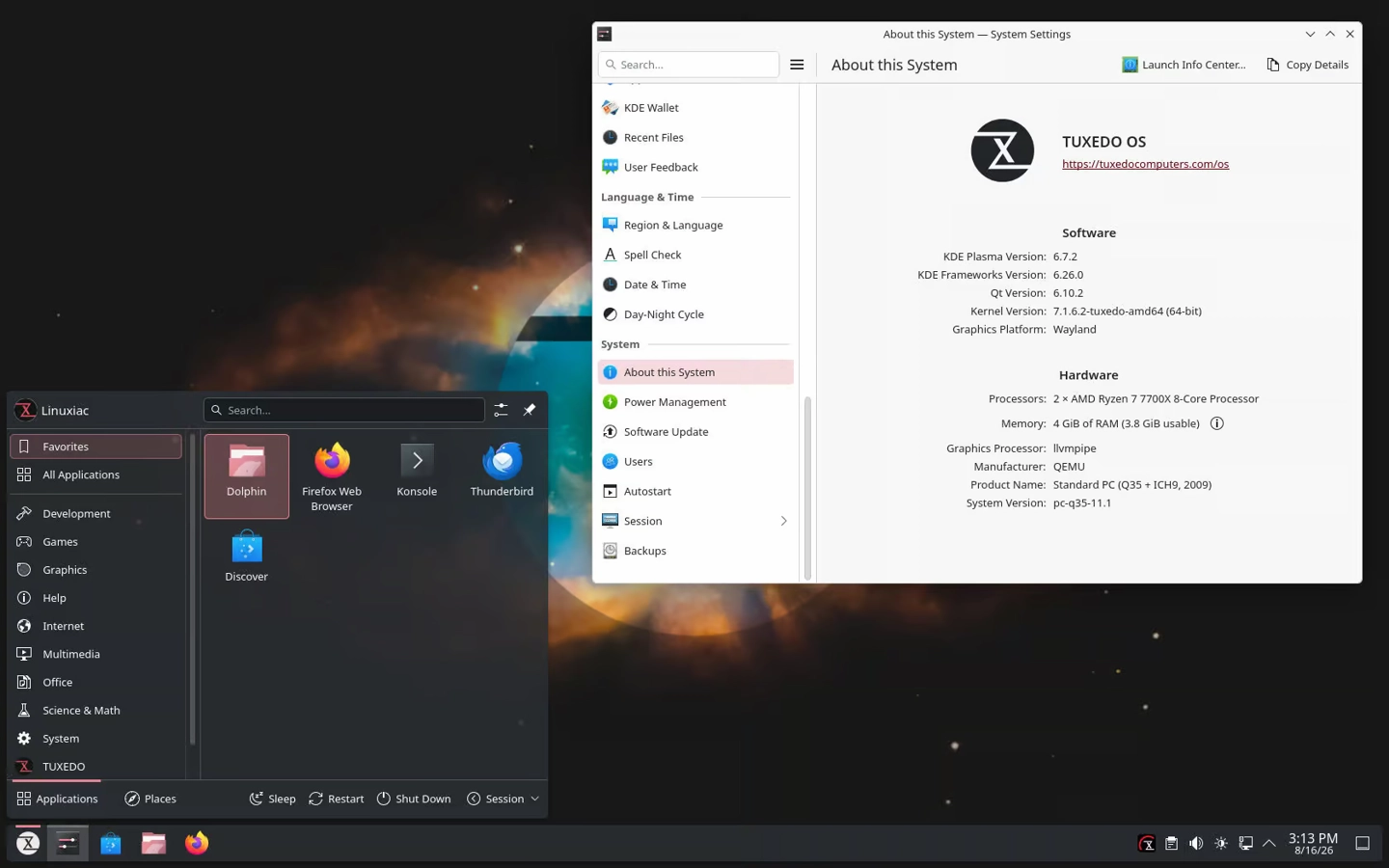 Linux 发行版 TUXEDO OS 开启新一代系统版本公测,底层从 Ubuntu 全面转向 Debian Testing 测试版分支