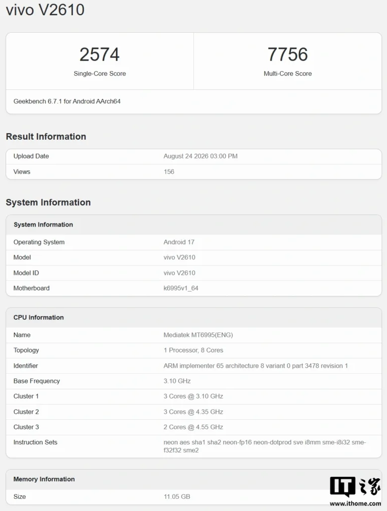 vivo X500 Pro Max appare su Geekbench con chip Dimensity 9600 Pro