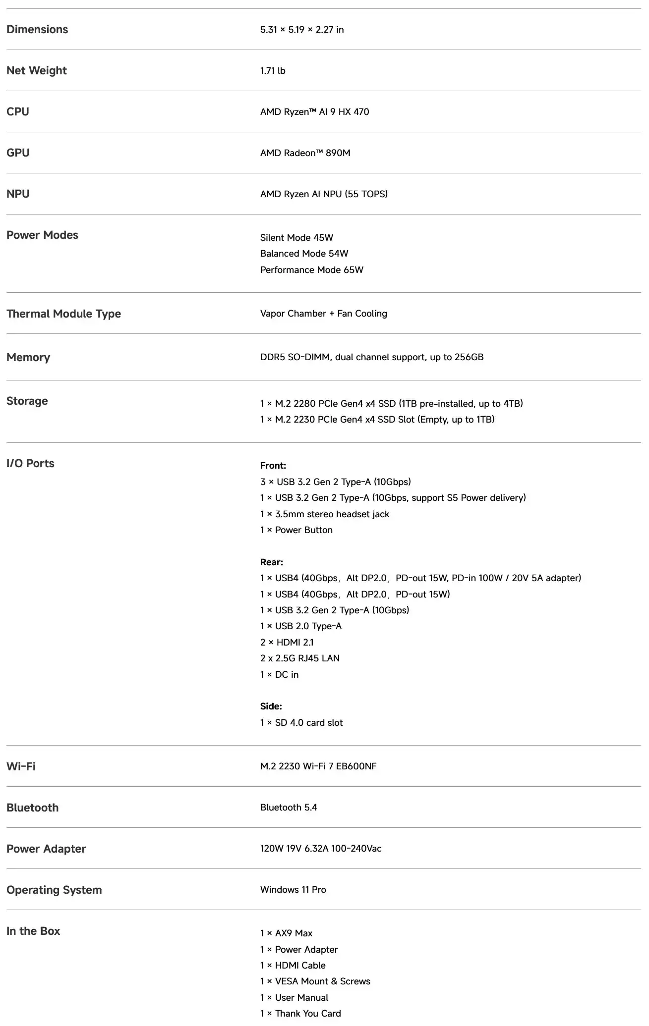 VZMORE 预热 AX9 Max 等迷你电脑:双 2.5G 网口,AMD Ryzen AI 9 HX 470 芯片