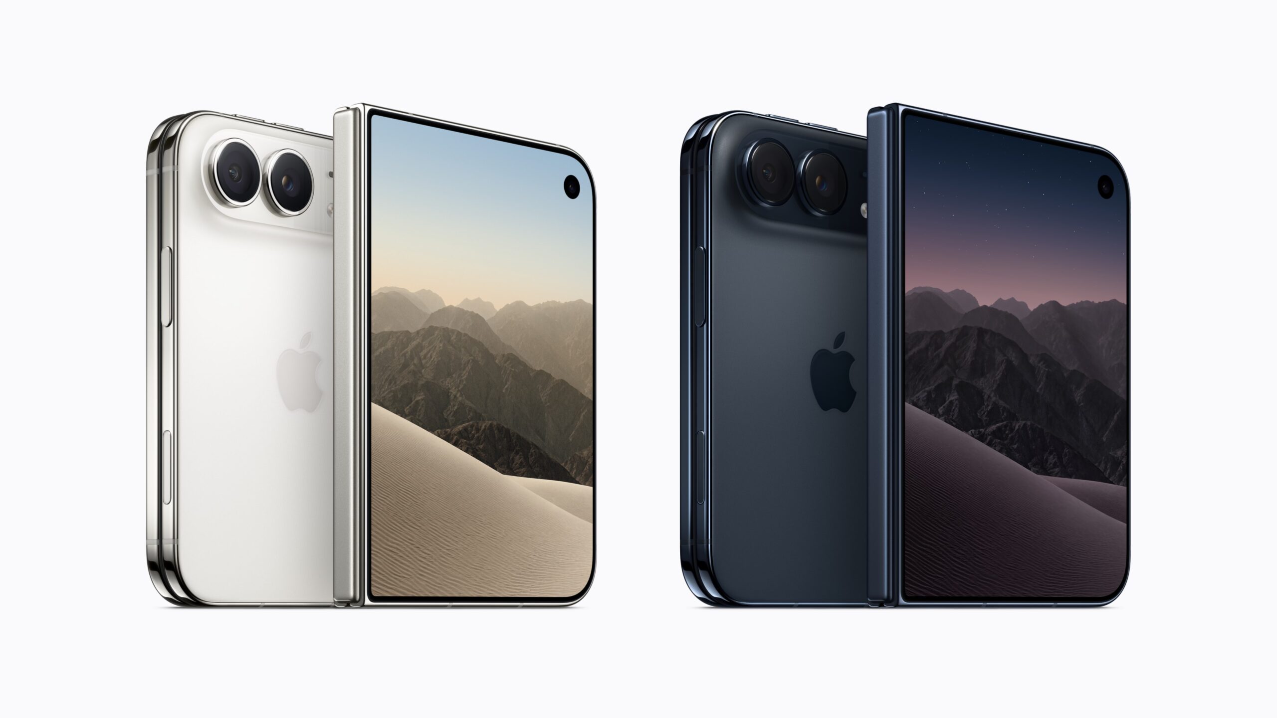 iPhone Duo nelle colorazioni bianco stellare e cielo notturno