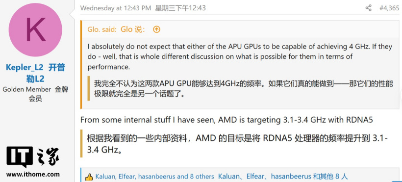 AMD RDNA 5 verso 3,4 GHz