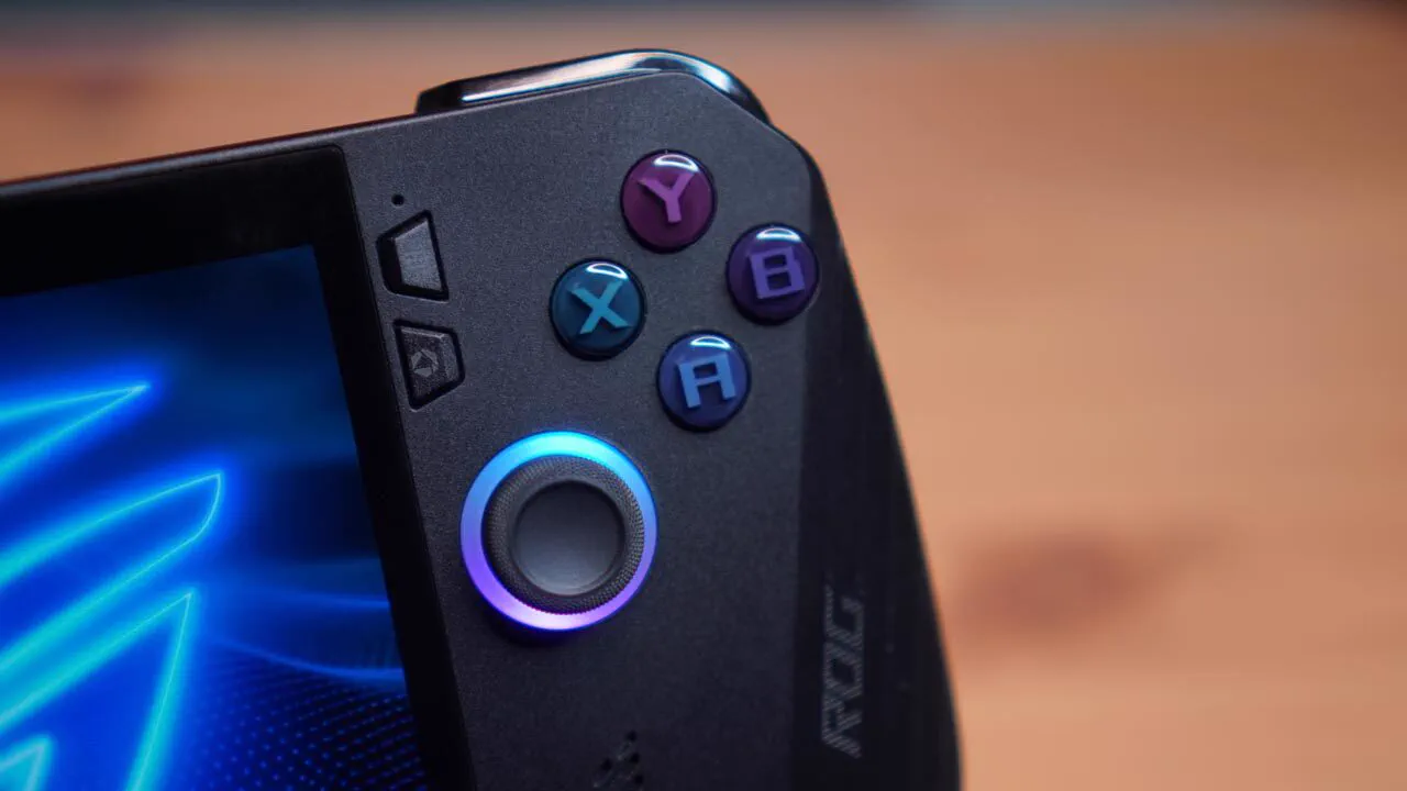 Controlli frontali di ASUS ROG Ally X