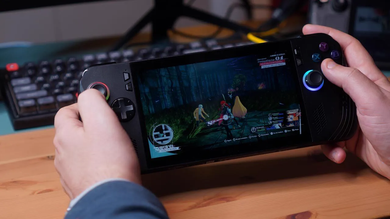 ASUS ROG Ally X durante una sessione di gioco