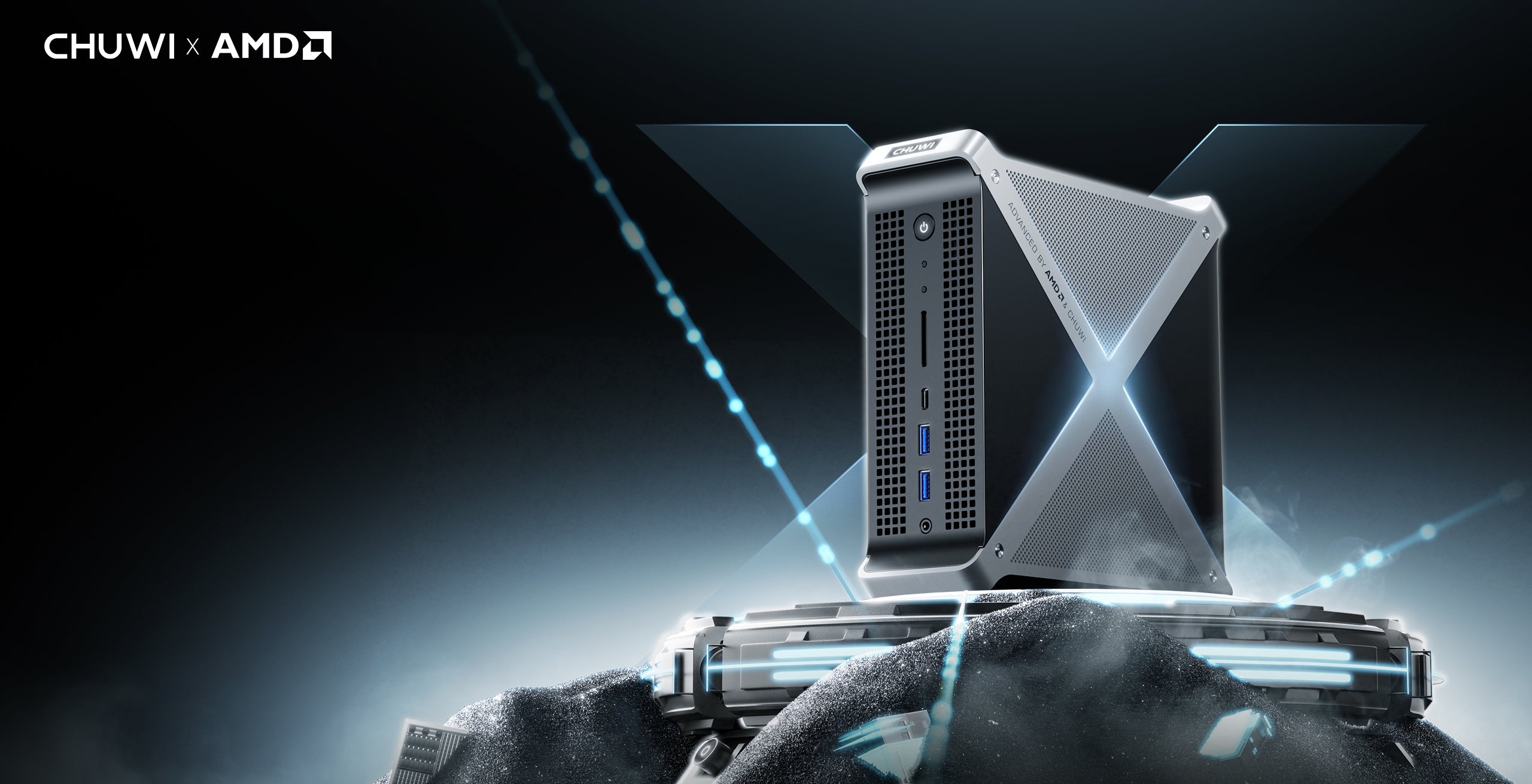 Mini workstation CHUWI UniBox AI495 Pro con Ryzen AI MAX+ PRO 495