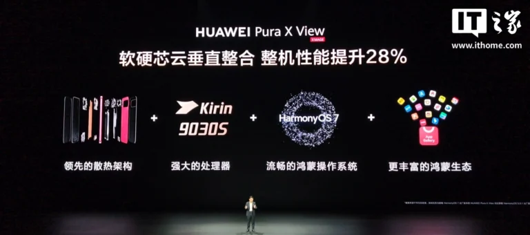 Huawei Pura X View ufficiale con Kirin 9030S e prestazioni migliorate