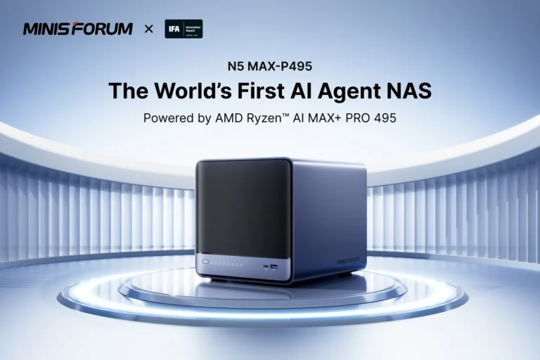 Minisforum N5 MAX-P495 AI Agent NAS presentato a IFA 2026