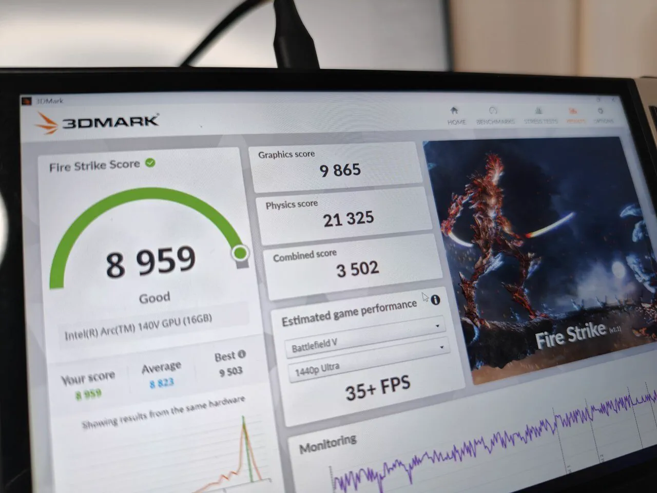 Benchmark 3DMark su MSI Claw 8 AI+