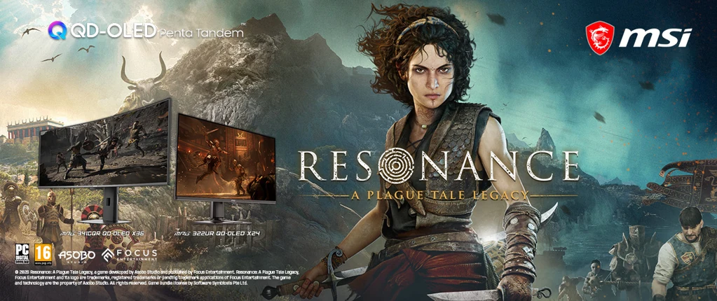 Promozione MSI per Resonance A Plague Tale Legacy con monitor QD-OLED