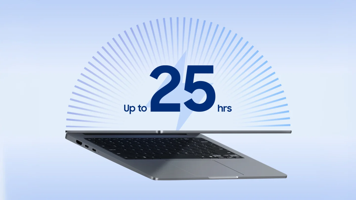 Samsung Galaxy Book6 con autonomia dichiarata fino a 25 ore