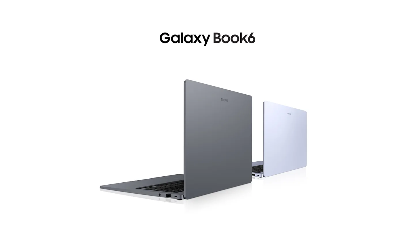 Samsung Galaxy Book6 da 14 pollici nelle colorazioni Violet Silver e Gray