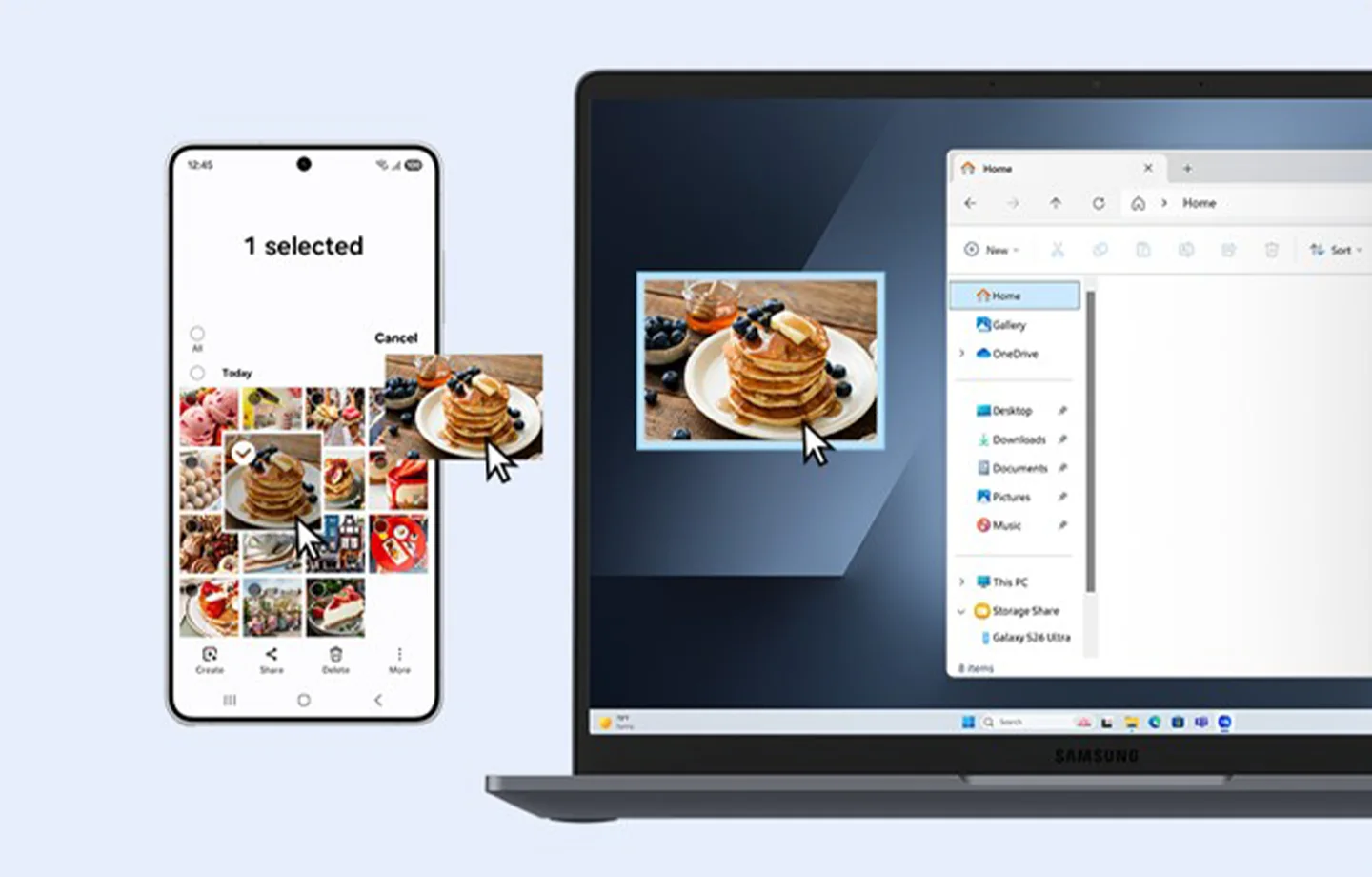 Samsung Galaxy Book6 collegato all'ecosistema di dispositivi Galaxy