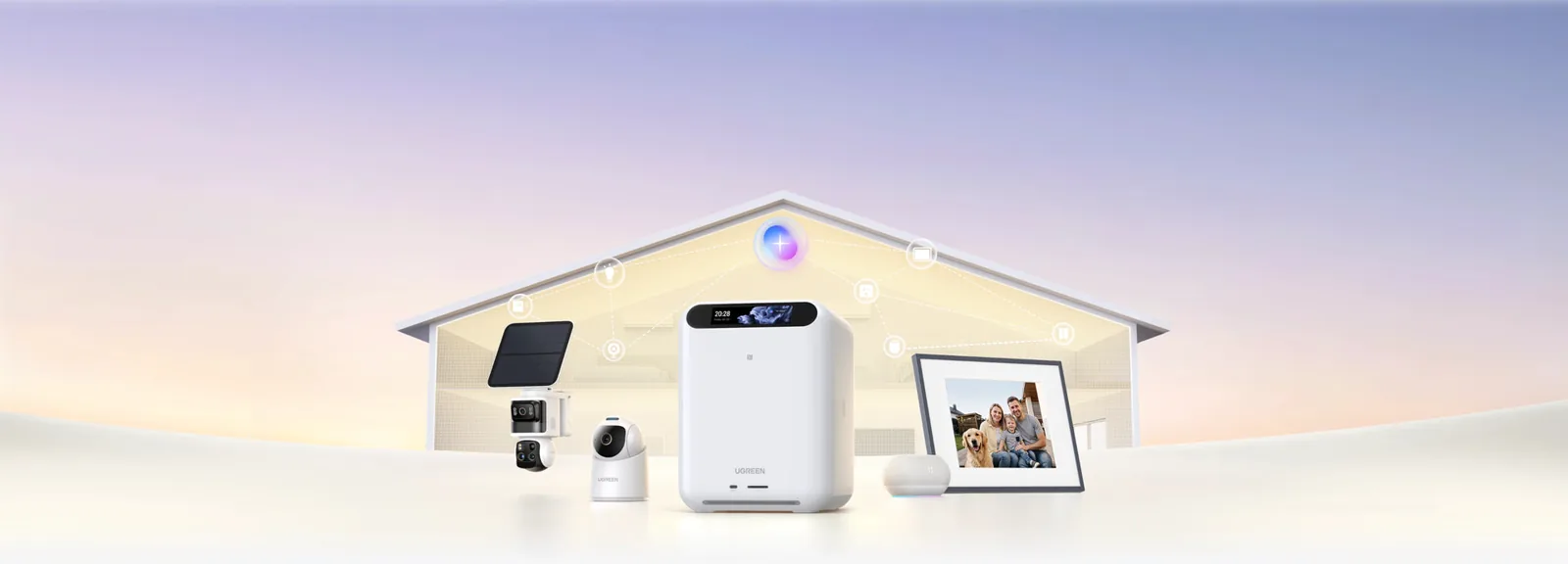 UGREEN HomeAgent con telecamere, altoparlante e cornice e-paper