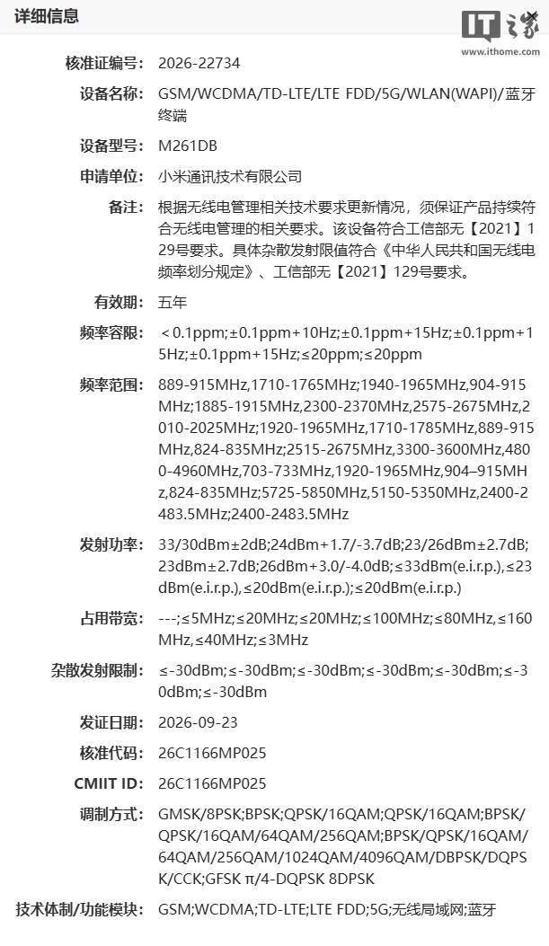 Xiaomi 18 standard