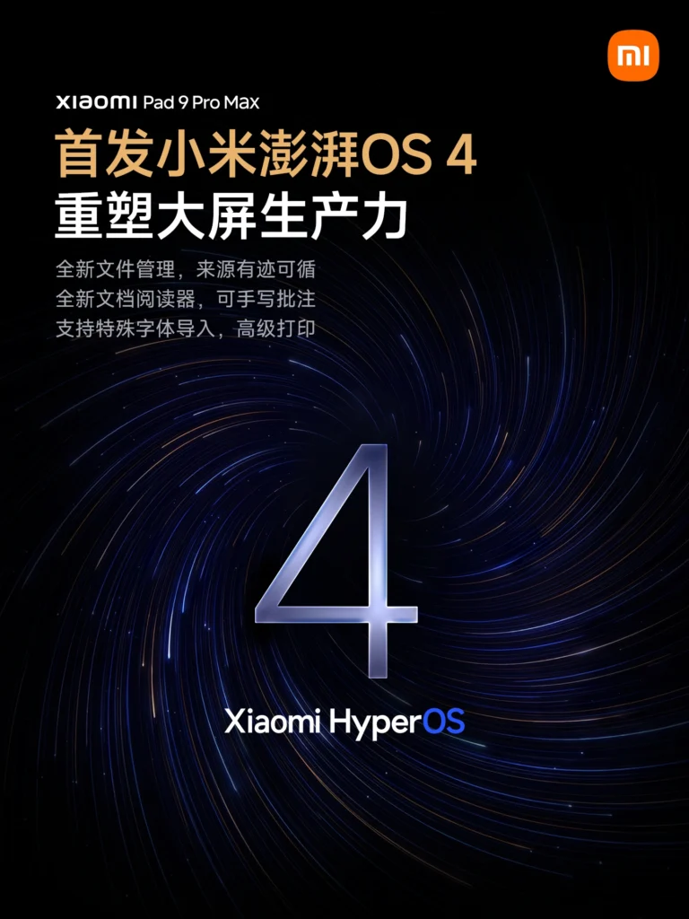 Xiaomi Pad 9 Pro Max: HyperOS 4
