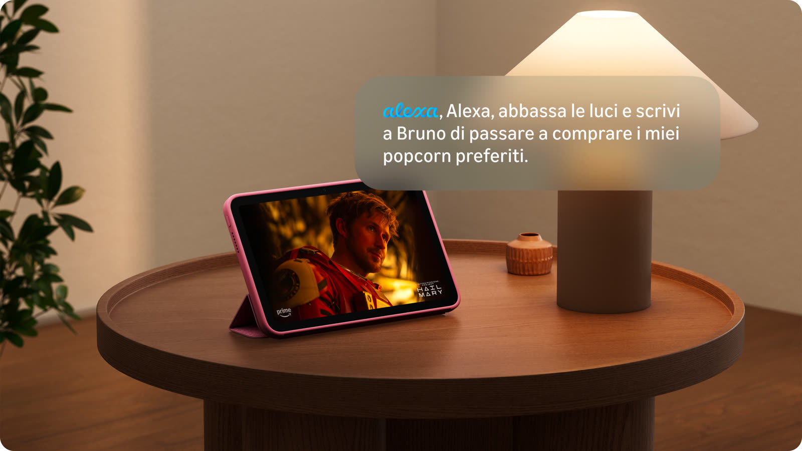 Amazon Alexa Tablet 8 in uso con Alexa+ e Prime Video