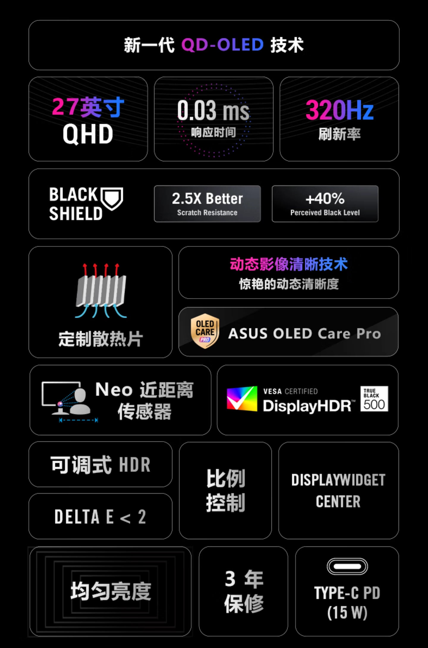 华硕 ROG 推出超杀 27 二代显示器:26.5 英寸 2K 320Hz QD-OLED,3699 元