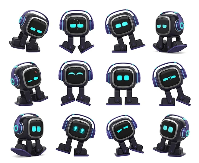 LivingAI EMO, sensori e interazione del robot