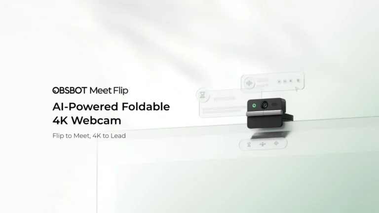 OBSBOT Meet Flip, webcam 4K pieghevole