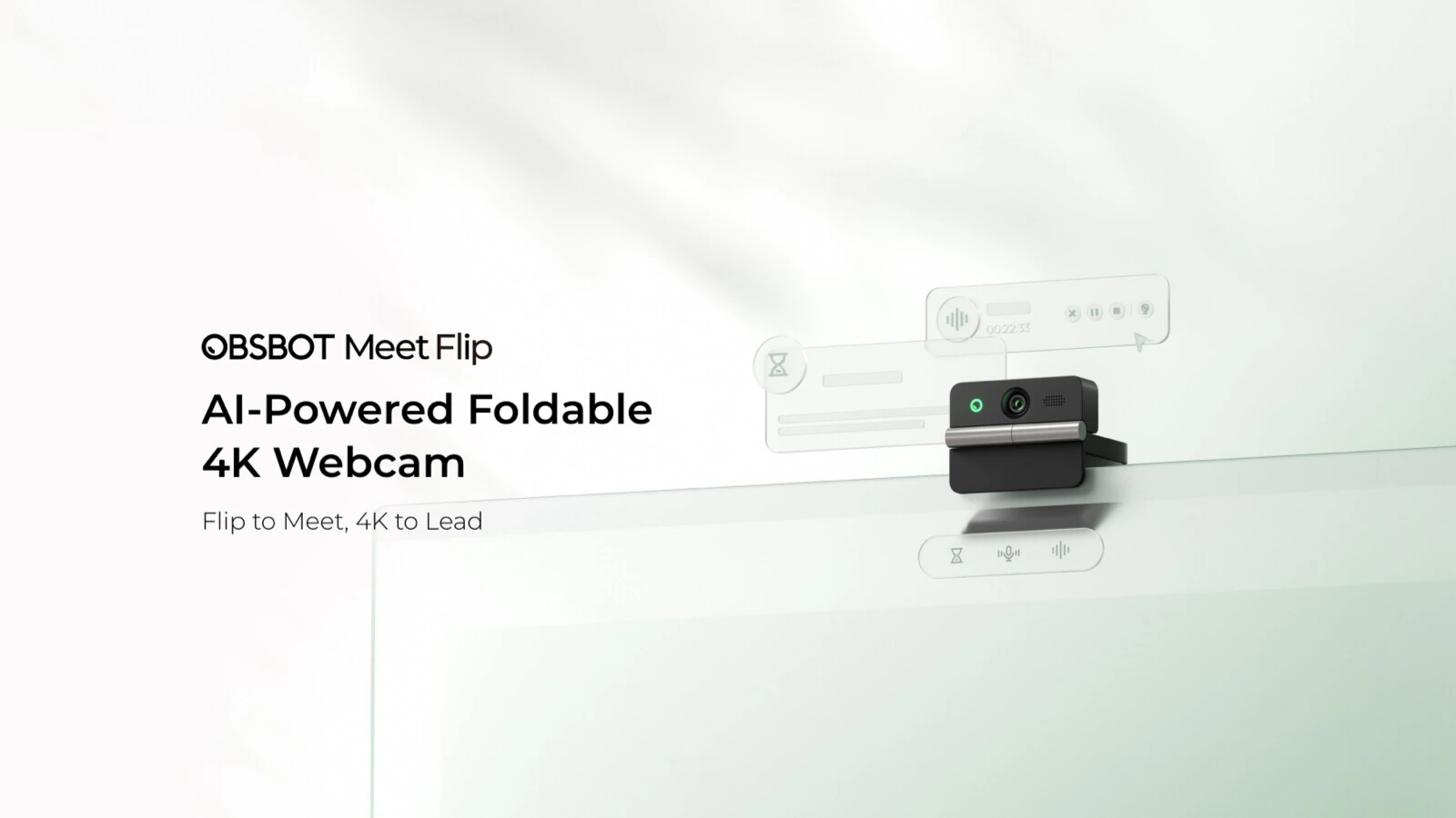 OBSBOT Meet Flip, webcam 4K pieghevole
