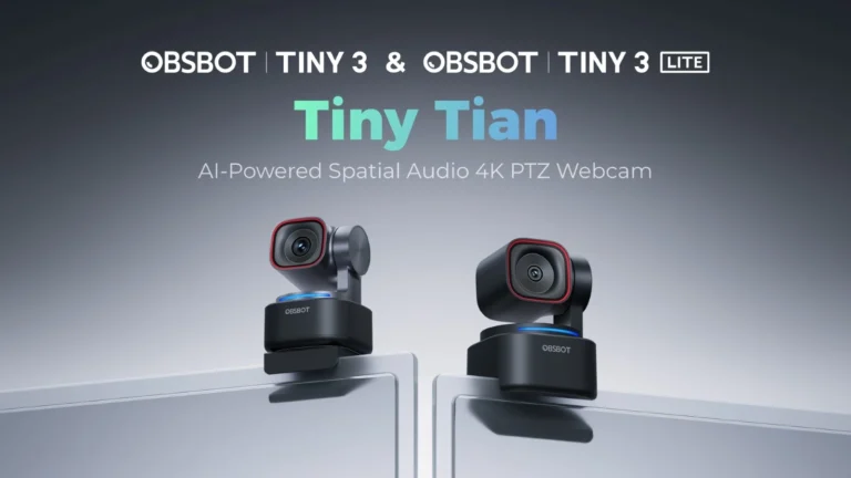 OBSBOT Tiny 3 e Tiny 3 Lite, immagine del lancio