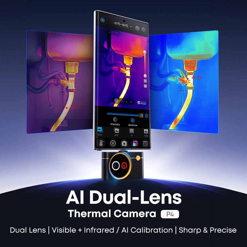 Thermal Master P4, confronto tra immagine visibile e termica