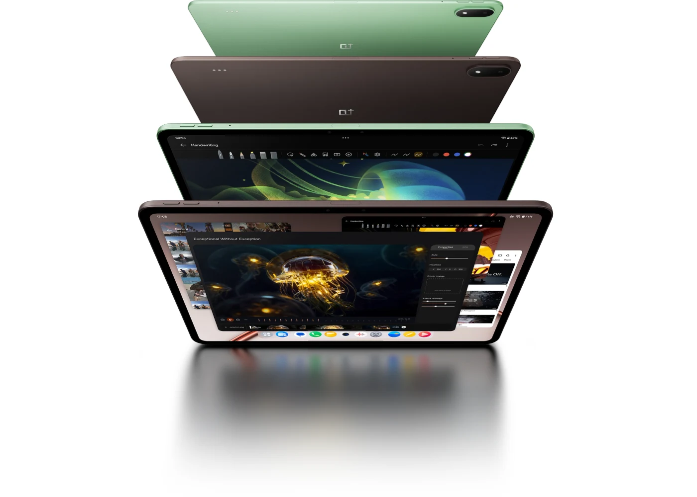 OnePlus Pad 4 nei render commerciali ufficiali con schermi dimostrativi